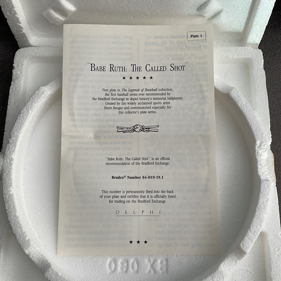 NWT. Vintage Babe Ruth “The Called Shot”. collectors plate. - Picture 6 of 6